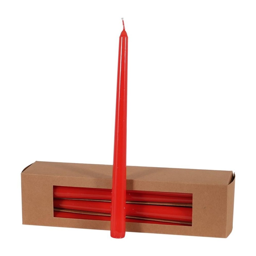 CANDELA SMALTATA H.300XD21 MM. ROSSO